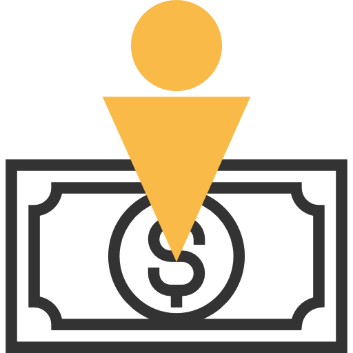 pieniądze Meticulous Yellow shadow ikona