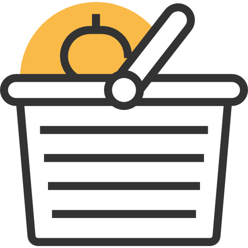 Shopping basket Meticulous Yellow shadow icon