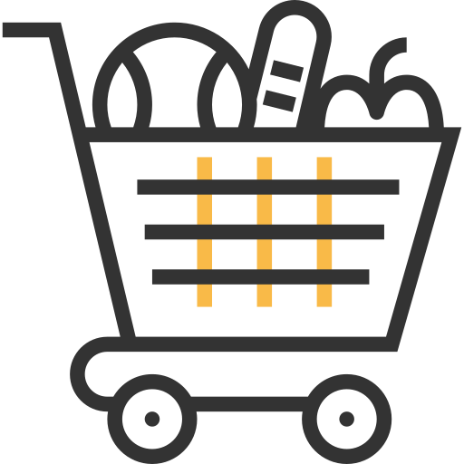 Shopping cart Meticulous Yellow shadow icon