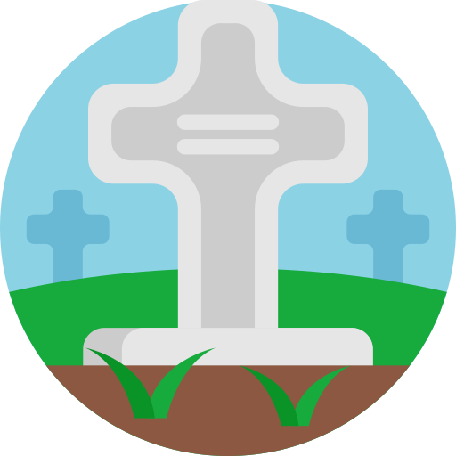cimitero Detailed Flat Circular Flat icona