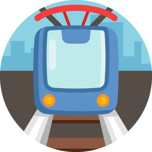Tranvía Detailed Flat Circular Flat icono
