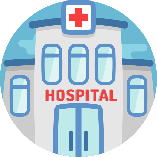 Hospital Detailed Flat Circular Flat icono