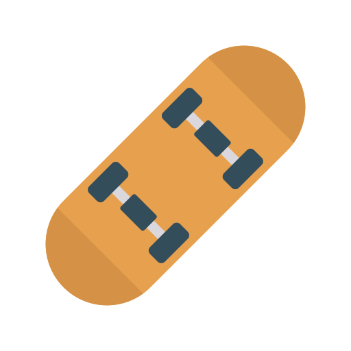 skateboard Dinosoft Flat icona
