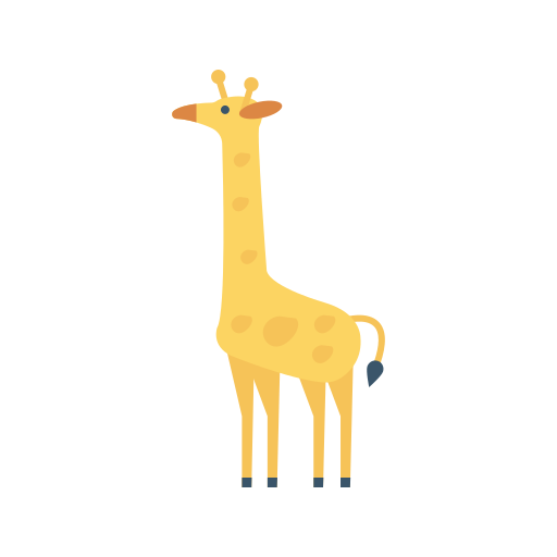 Giraffe Dinosoft Flat icon