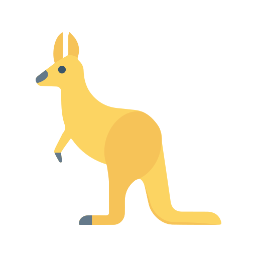 Kangaroo Dinosoft Flat icon
