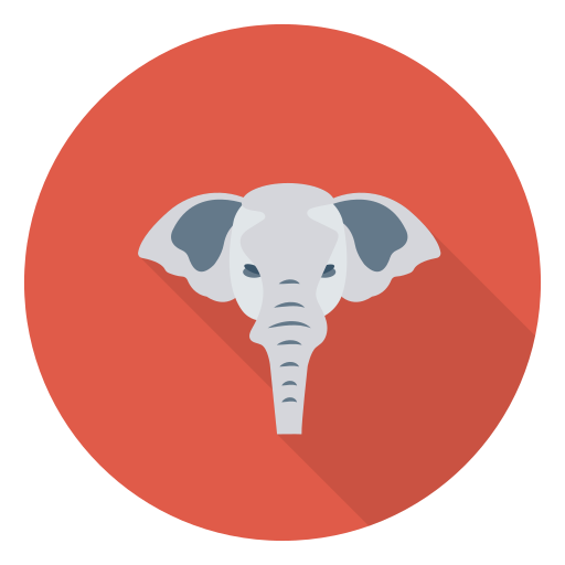 l'éléphant Dinosoft Circular Icône