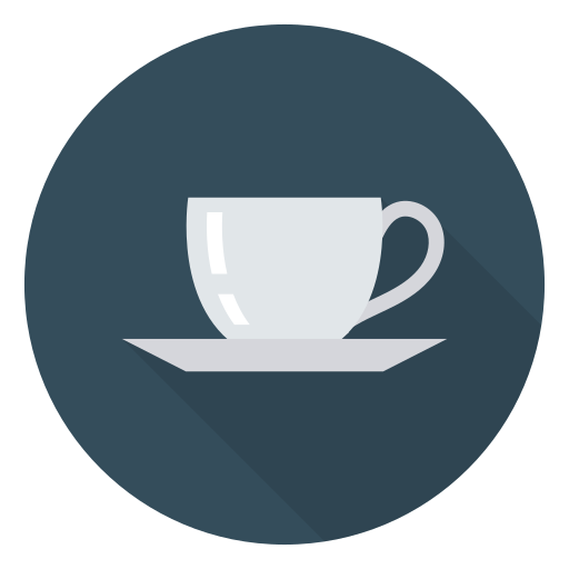 Tea cup Dinosoft Circular icon