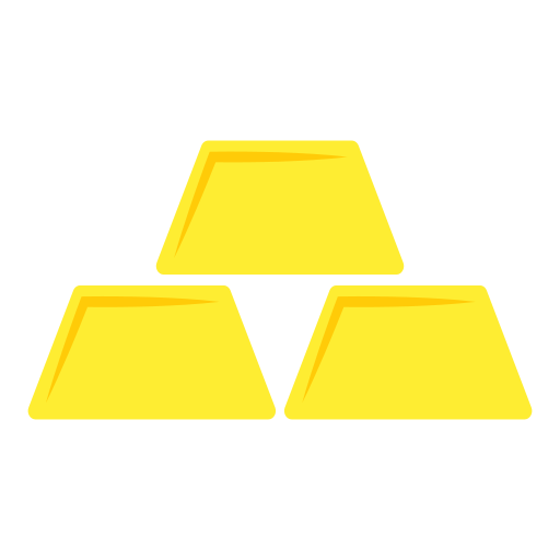 Gold Ingots Dinosoft Flat icon