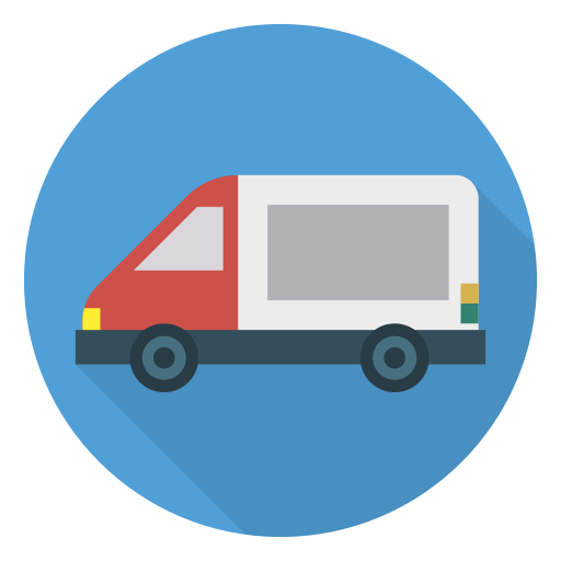 Delivery truck Dinosoft Circular icon