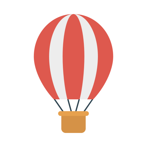 Air hot balloon Dinosoft Flat icon