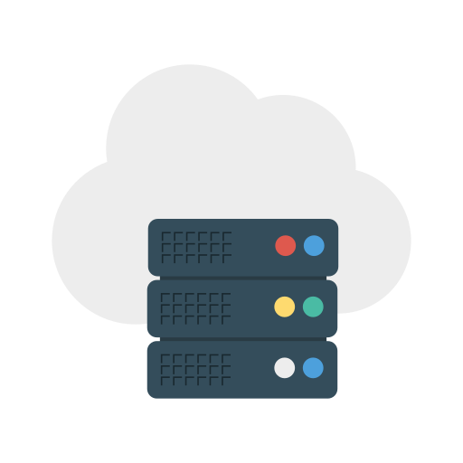 server cloud Dinosoft Flat icona