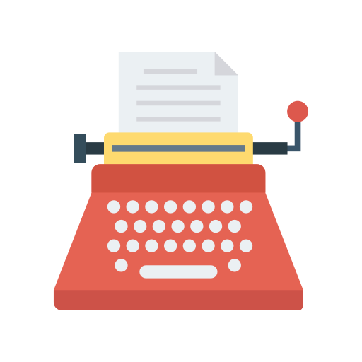 machine à écrire Dinosoft Flat Icône