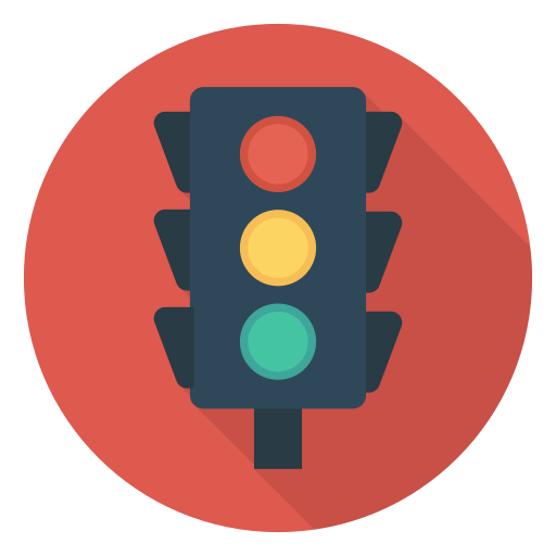 Traffic lights Dinosoft Circular icon