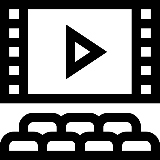 bioscoop Basic Straight Lineal icoon