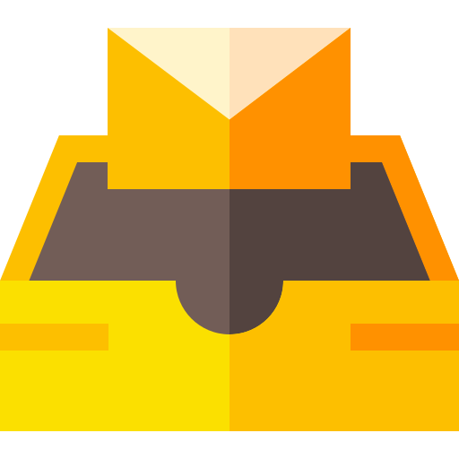 Inbox Basic Straight Flat icon