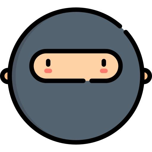 ninja Kawaii Lineal color icona