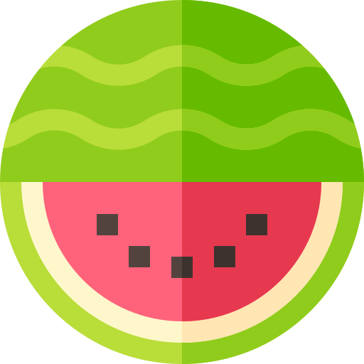 Watermelon Basic Straight Flat Ícone