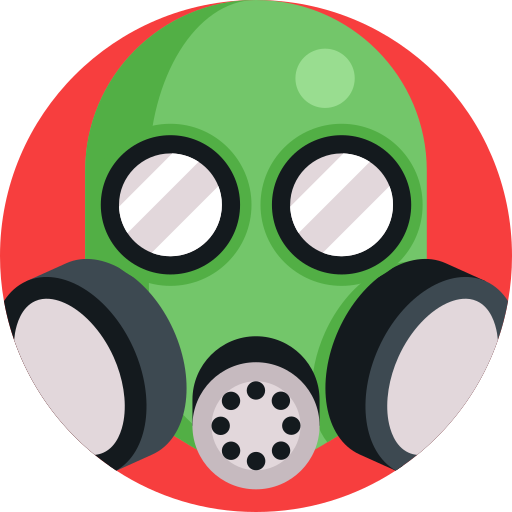Gas mask Detailed Flat Circular Flat icon