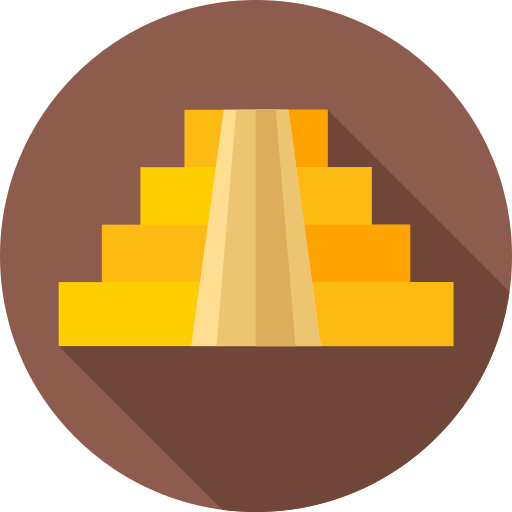 Chichen itza pyramid Flat Circular Flat icon