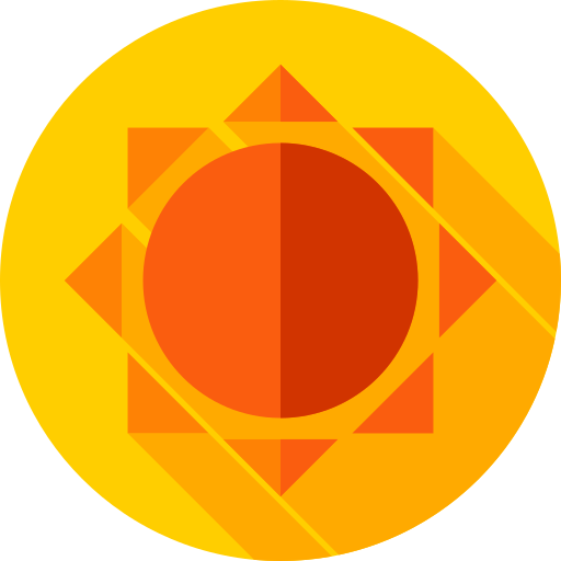 Sun Flat Circular Flat icon