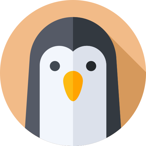 pingwin Flat Circular Flat ikona