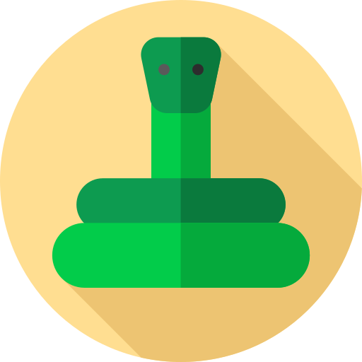 Snake Flat Circular Flat icon