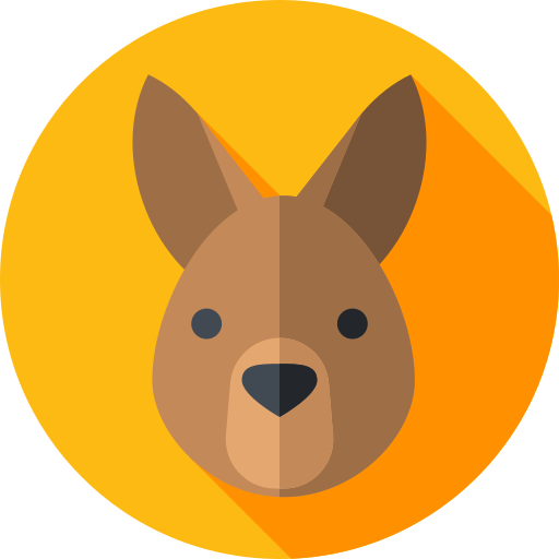 Kangaroo Flat Circular Flat icon