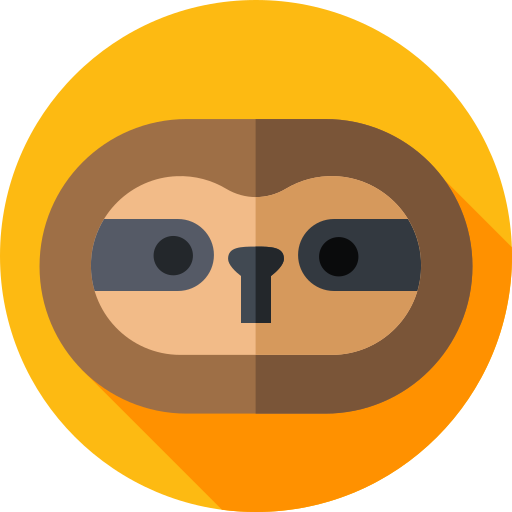 Sloth Flat Circular Flat icon