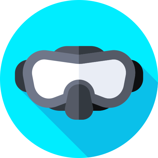 Goggles Flat Circular Flat icon