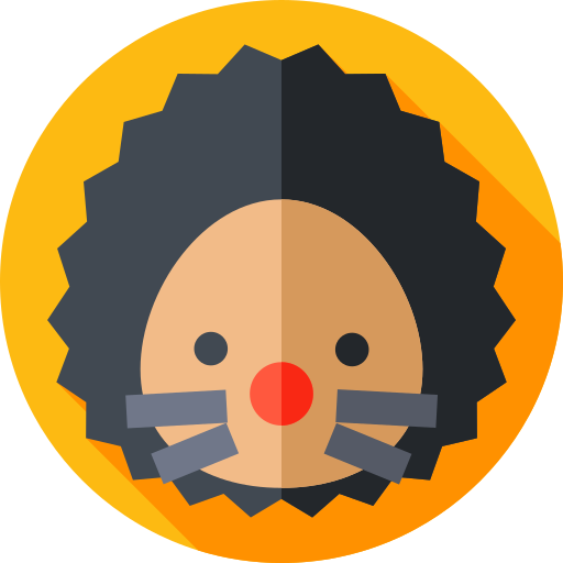 Hedgehog Flat Circular Flat icon