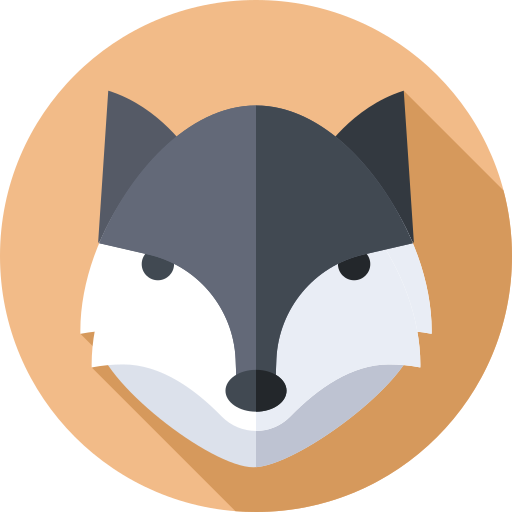 wolf Flat Circular Flat icoon