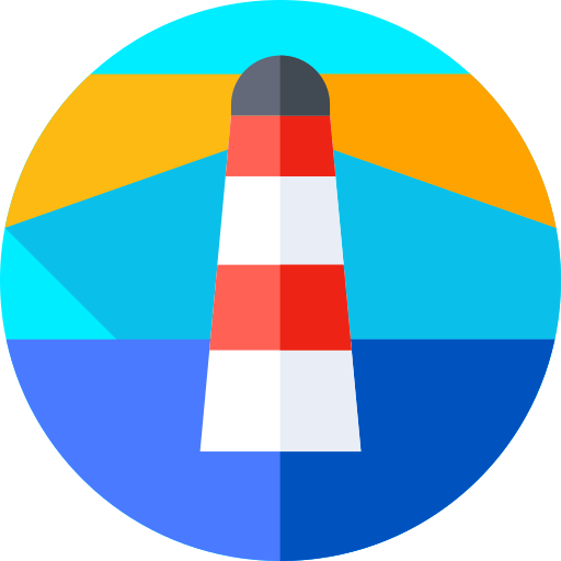 Faro Flat Circular Flat icono
