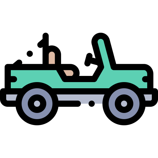 Military vehicle Detailed Rounded Lineal color icon