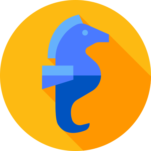 Seahorse Flat Circular Flat icon