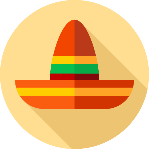 Mexican hat Flat Circular Flat icon