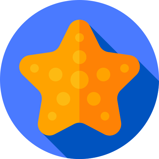 Estrella de mar Flat Circular Flat icono