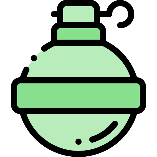 grenade Detailed Rounded Lineal color Icône