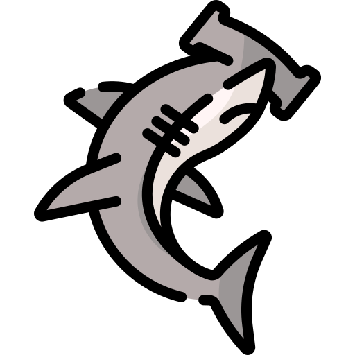 Hammerhead fish Special Lineal color icon