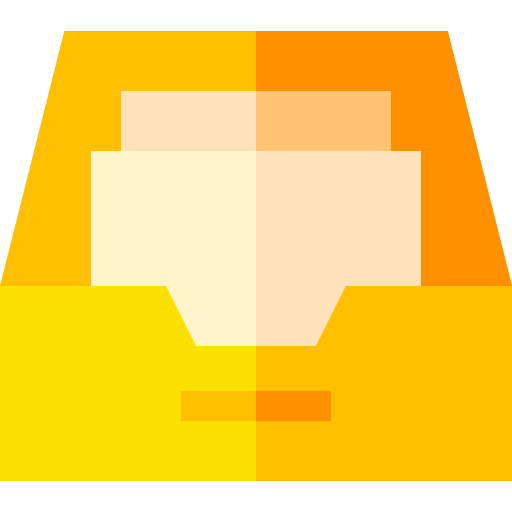 Bandeja de entrada Basic Straight Flat icono