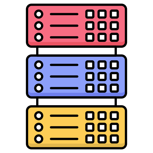 servidor de datos Generic color lineal-color icono