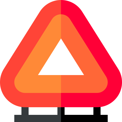 Triángulo Basic Straight Flat icono