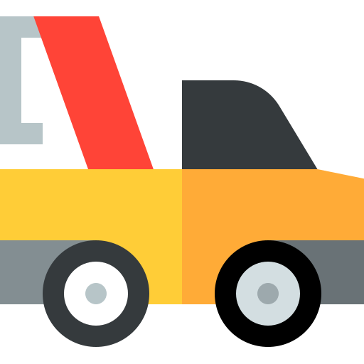 Tow truck Basic Straight Flat icono
