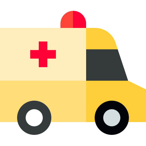 Ambulancia Basic Straight Flat icono