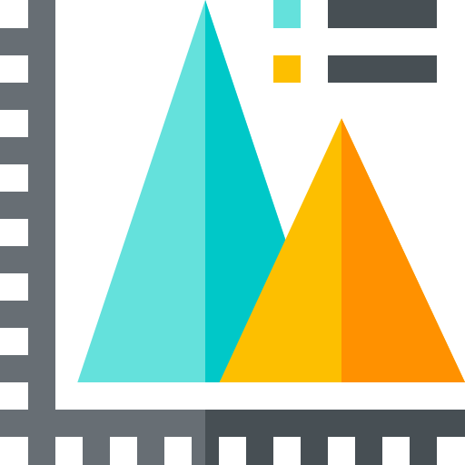 graphique pyramidal Basic Straight Flat Icône