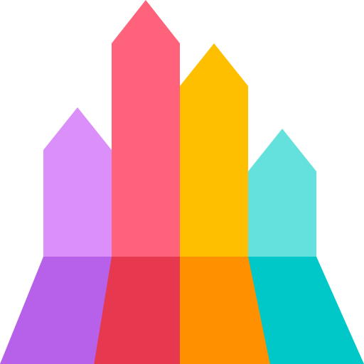 infographie Basic Straight Flat Icône