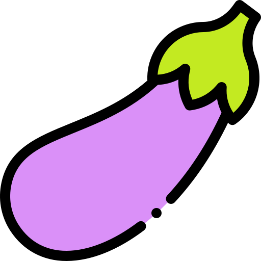 aubergine Detailed Rounded Lineal color icon
