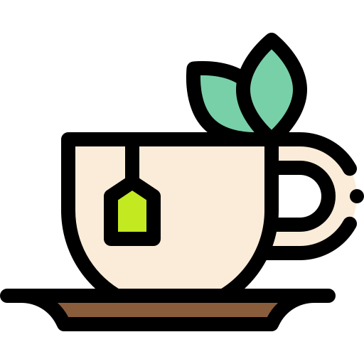 Tea cup Detailed Rounded Lineal color icon