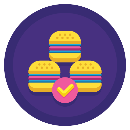 hamburger Flaticons Flat Circular icona