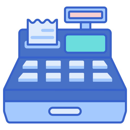 Cash register Flaticons Lineal Color icon