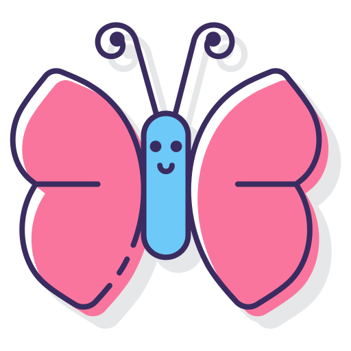 Mariposa Flaticons Lineal Color icono